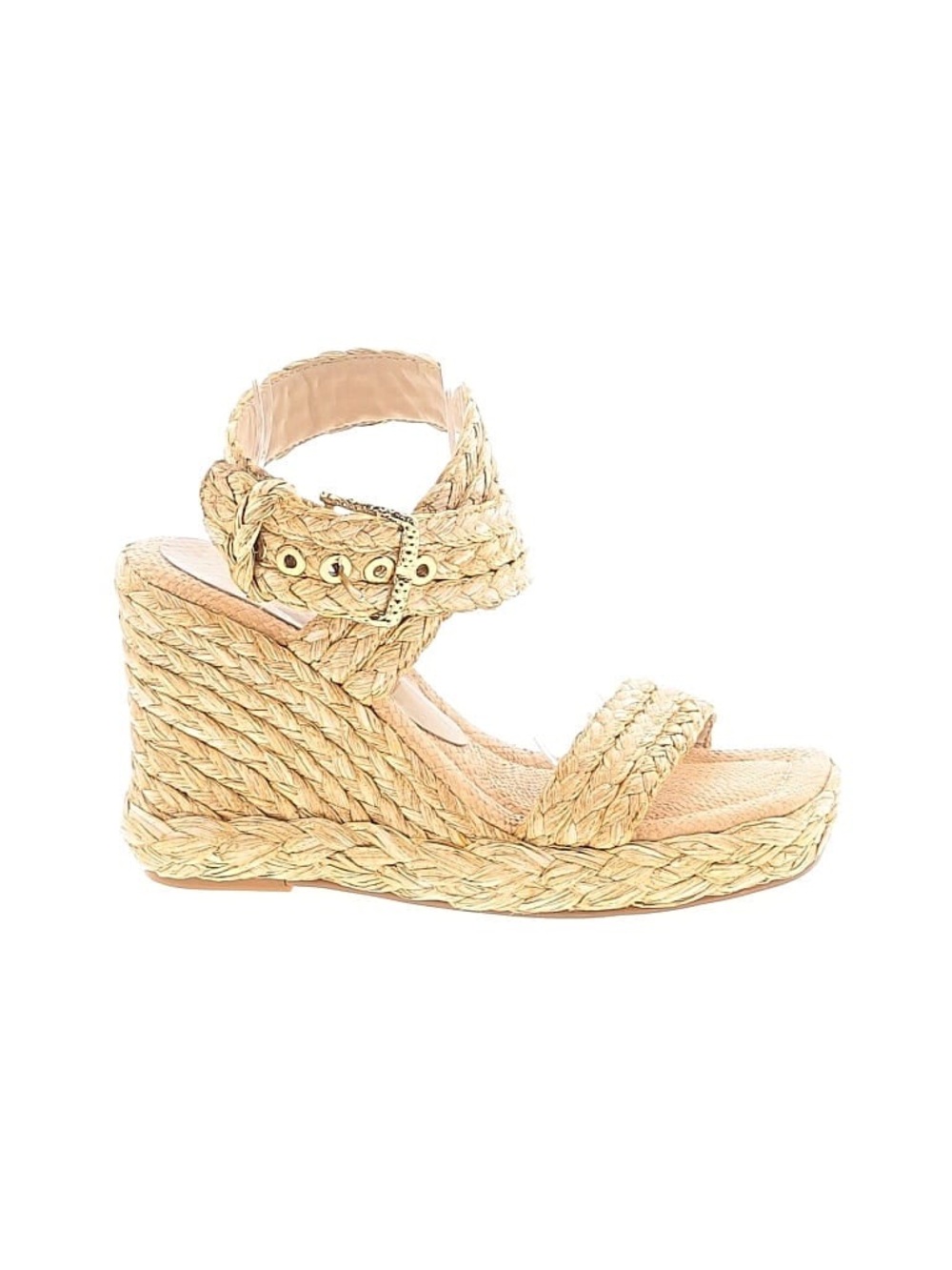 Dolce Vita Aldona Leather Raffia Wedge Sandals Natural Women’s Size 8 🤎✨